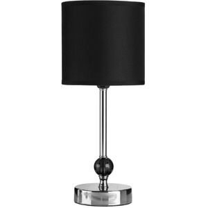 INTERIORS by Premier Acrylic Ball Table Lamp - Chrome & Black