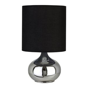 INTERIORS by Premier Niko Fabric Shade Table Lamp - Black