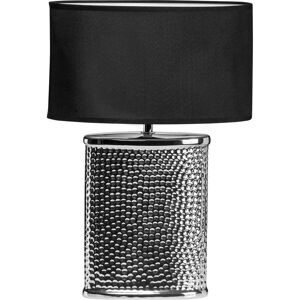 INTERIORS by Premier Regents Park Hammered Table Lamp - Silver & Black