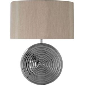 INTERIORS by Premier Jessica Ceramic Table Lamp - Silver