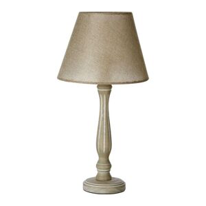 INTERIORS by Premier Maine Lined Candlestick Table Lamp - Beige