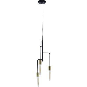 INTERIORS by Premier Lagona 3 Pendant Ceiling Light - Gold & Black