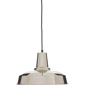 INTERIORS by Premier New Foundry Deep Plate Pendant Ceiling Light - Silver