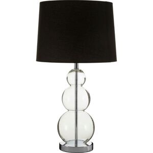 INTERIORS by Premier Luke Fabric Shade Table Lamp - Black