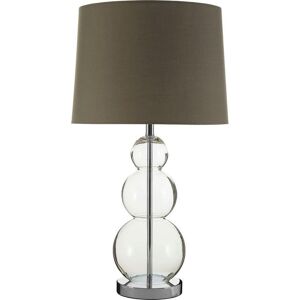 INTERIORS by Premier Luke Fabric Shade Table Lamp - Grey