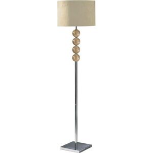 INTERIORS by Premier Mistro Suede Effect Shade Floor Lamp - Cream