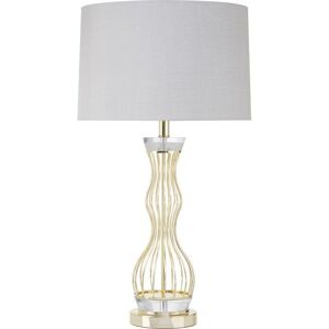 INTERIORS by Premier Hanna Table Lamp - Grey & Gold