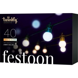 TWINKLY Festoon Generation II Smart AWW LED Light String - 40 Bulbs