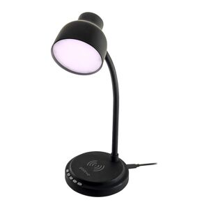 GROOV-E Astra Desk Lamp with Wireless Charging Pad & Bluetooth Speaker - Black