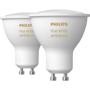 Philips Hue White Ambiance Smart LED Spotlight - GU10, Pack of 2