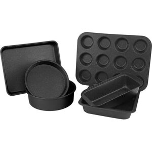 DURASTONE K447BK 6-piece Non-stick Bakeware Set - Black, Black