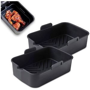 TOWER Rectangular Solid Trays - Set of 2, Black