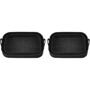 TOWER T843091 2-piece Non-Stick Silicone Foldable Tray Set - Black, Black