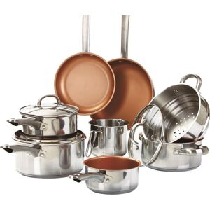 CERMALON K310SS 11-piece Non-stick Cookware Set - Silver & Copper