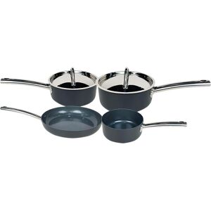 CERMALON K462GR 6-piece Non-stick Pan Set - Black & Silver