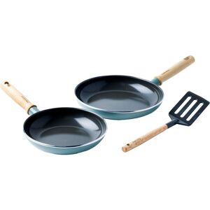 GREENPAN Mayflower CC001570-001 3-piece Non-stick Frying Pan & Spatula Set - Blue