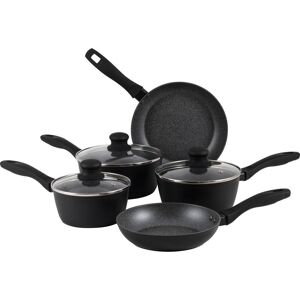 RUSSELL HOBBS Metallic Marble RH02814EU7 5-piece Non-stick Pan Set - Black