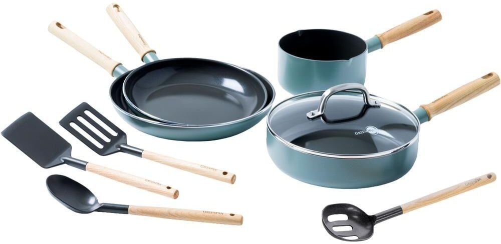 GREENPAN Mayflower CC001594-001 9-piece Non-stick Cookware Set - Blue