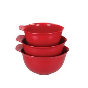 KITCHENAID 3-piece Meal Prep Bowls Set with Lids - Red, Red