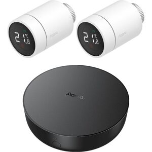 AQARA SRTS-A01-TWIN Wireless Smart Thermostat Starter Kit E1, Black,White