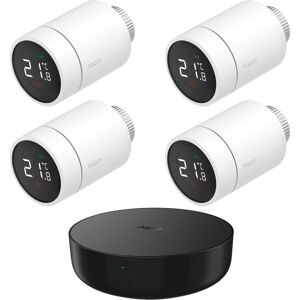 AQARA Wireless E1 Smart Thermostat Starter Kit - Four Pack, Black,White