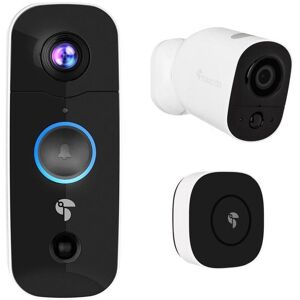 TOUCAN B200WOC Wireless Video Doorbell with Chime & WiFi Security Camera Bundle, Black,White