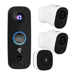 TOUCAN B2200WOC Wireless Video Doorbell with Chime & WiFi Security 2-Camera Bundle, Black,White