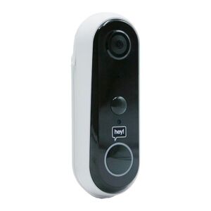 HEY! Smart Video Doorbell - Black & White, Black,White