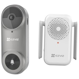 EZVIZ DB2 Wireless Video Doorbell Kit - Grey, Silver/Grey