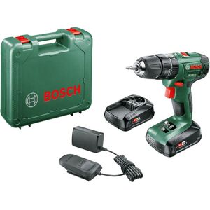 BOSCH PSB 1800 LI-2 Cordless Drill Driver with 2 batteries - Black & Green