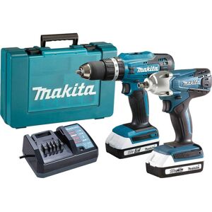 MAKITA DK18922A Cordless Combi Drill and Impact Driver Set with 2 Batteries