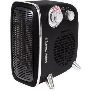 RUSSELL HOBBS Retro RHRETHFH1001B Hot & Cool Fan Heater - Black, Black