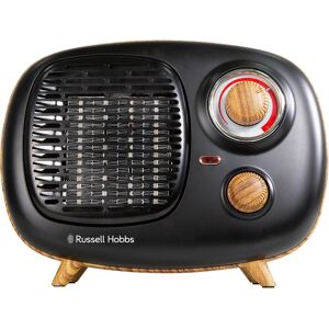 RUSSELL HOBBS RHRETPTC2001WDB Retro Fan Heater - Black & Brown, Brown,Black