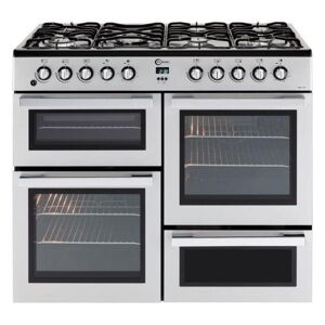 FLAVEL MLN10FRS Dual Fuel Range Cooker - Silver & Chrome, Silver/Grey