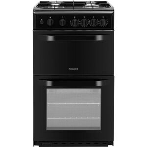 HOTPOINT HD5G00KCB 50 cm Gas Cooker - Black, Black