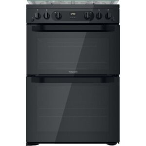 HOTPOINT HDM67G0CCB 60 cm Gas Cooker - Black, Black