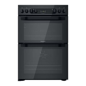 HOTPOINT HDM67V92HCB 60 cm Electric Ceramic Cooker - Black, Black