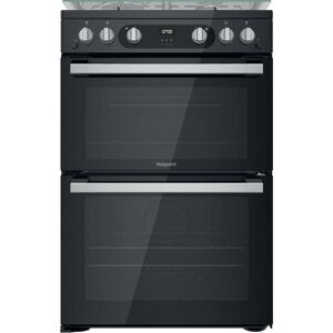 HOTPOINT HDM67G0C2CB 60 cm Gas Cooker - Black, Black