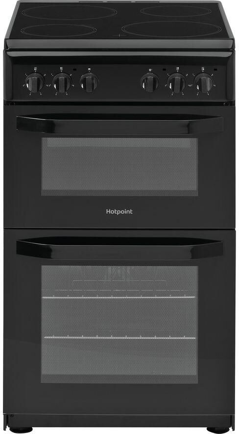 HOTPOINT HD5V92KCB 50 cm Electric Ceramic Cooker - Black, Black