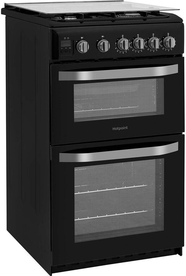 HOTPOINT HD5G00CCBK/UK 50 cm Gas Cooker - Black, Black