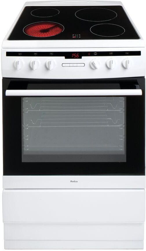 AMICA 608CE2TAW 60 cm Electric Ceramic Cooker - White, White