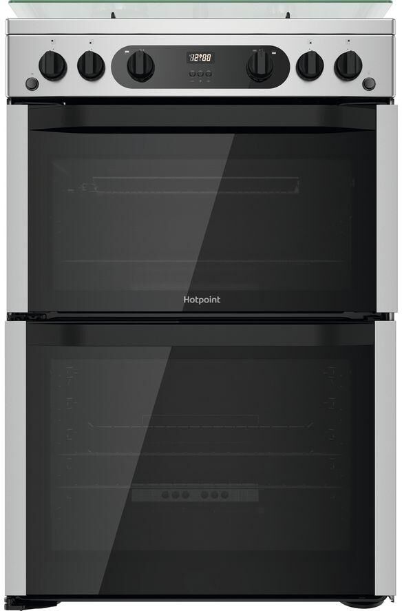 HOTPOINT HDM67G0CCX 60 cm Gas Cooker - Stainless Steel, Stainless Steel