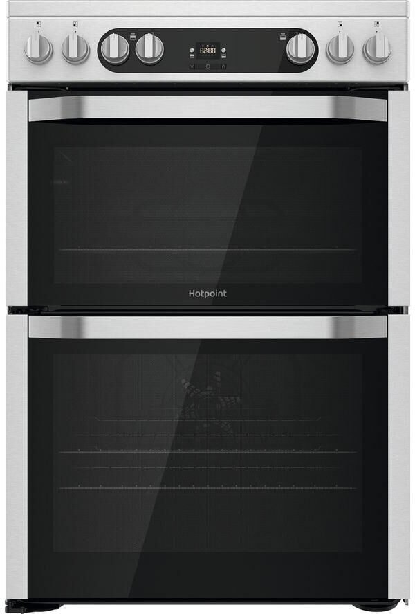 HOTPOINT HDM67V9HCX 60 cm Electric Ceramic Cooker - Inox, Silver/Grey