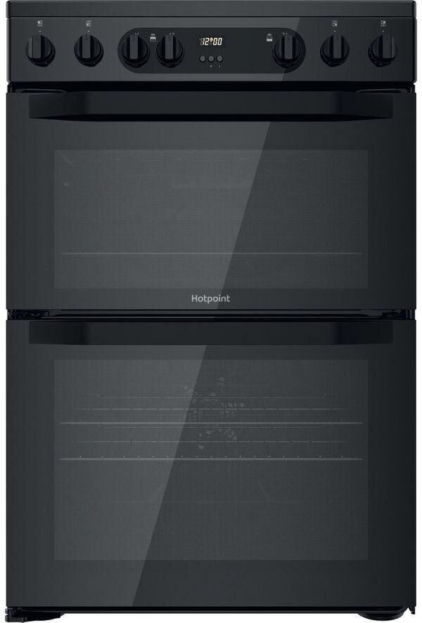 HOTPOINT HDM67V9CMB 60 cm Electric Ceramic Cooker - Black, Black