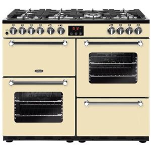 BELLING Kensington 100DFT Dual Fuel Range Cooker - Cream & Chrome, Cream