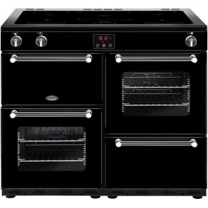 BELLING Kensington 100Ei Electric Induction Range Cooker - Black & Chrome, Black