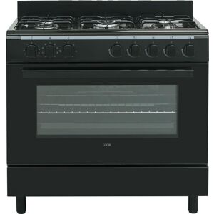 LOGIK LFTG90B18 90 cm Duel Fuel Range Cooker  Black, Black