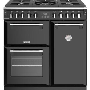 STOVES Richmond S900DF CC 90 cm Dual Fuel Range Cooker - Black, Black