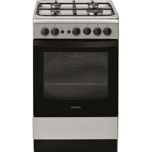 INDESIT IS5G1PMSS/UK 50 cm Gas Cooker - Silver, Silver/Grey