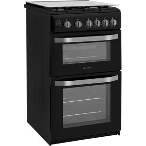 HOTPOINT HD5G00CCBK/UK 50 cm Gas Cooker - Black, Black